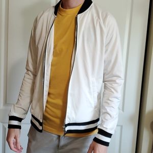 White bomber jacket